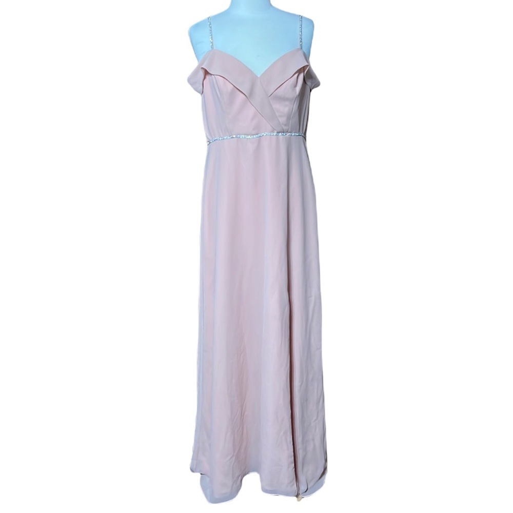 Christina Wu 22825 Off Shoulder Bridesmaid Dress with Beading Size 12